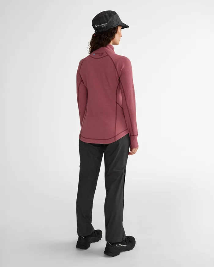 Huge Norna Half Zip Mid Layer Monkshood Blue Women Klttermusen Fleeces and Sweaters
