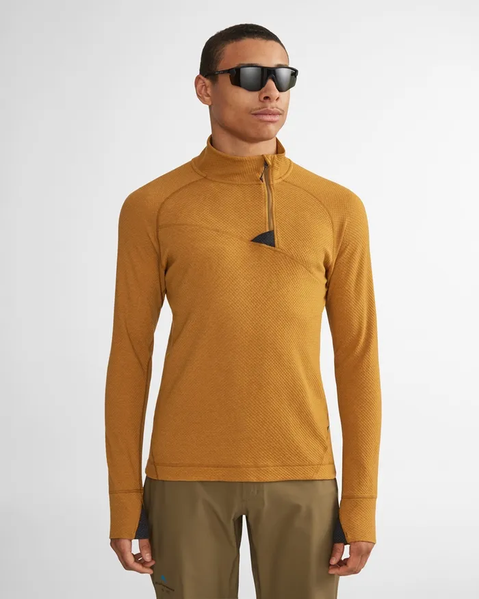Huge Norna Half Zip Mid Layer Olive Men Klttermusen Fleeces and Sweaters