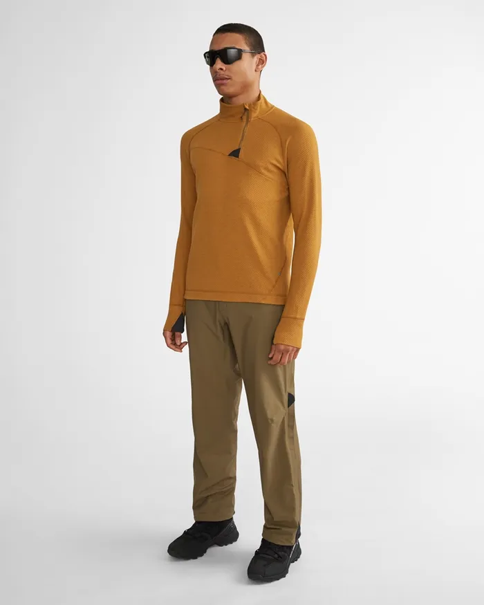 Huge Norna Half Zip Mid Layer Ravenburnt Russet Men Klttermusen Fleeces and Sweaters