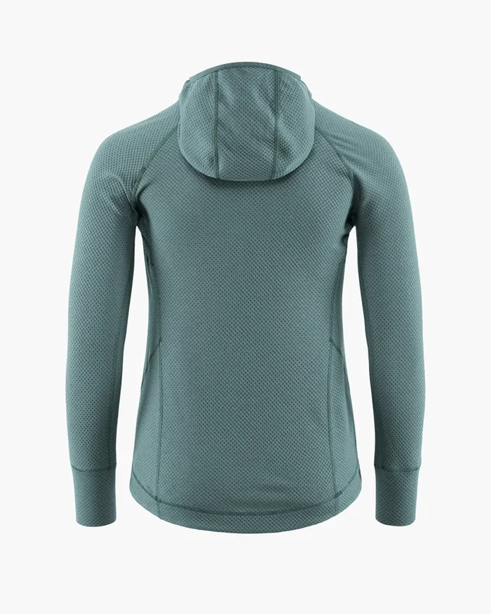 Huge Norna Mid Layer Hoodie Frost Green Women Klttermusen Fleeces and Sweaters
