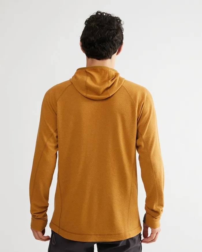 Huge Norna Mid Layer Hoodie Mustard Men Klttermusen Fleeces and Sweaters