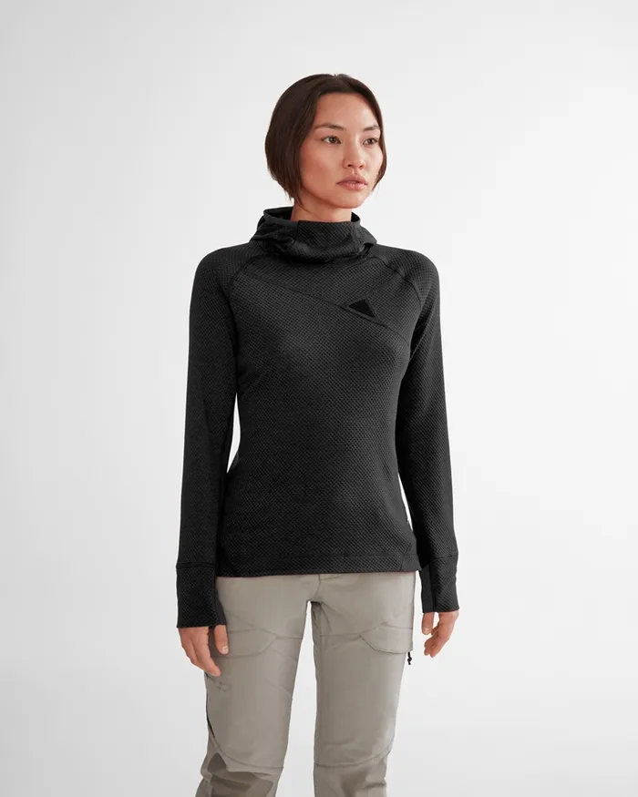 Huge Norna Mid Layer Hoodie Ravenburnt Russet Women Klttermusen Fleeces and Sweaters