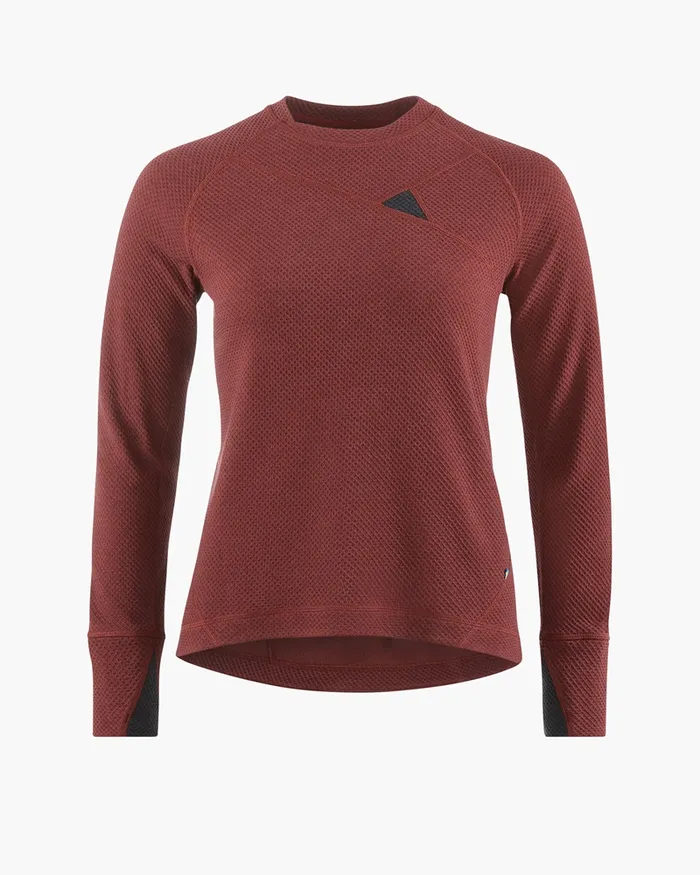 Huge Norna Mid Layer Madder Red Women Klttermusen Fleeces and Sweaters