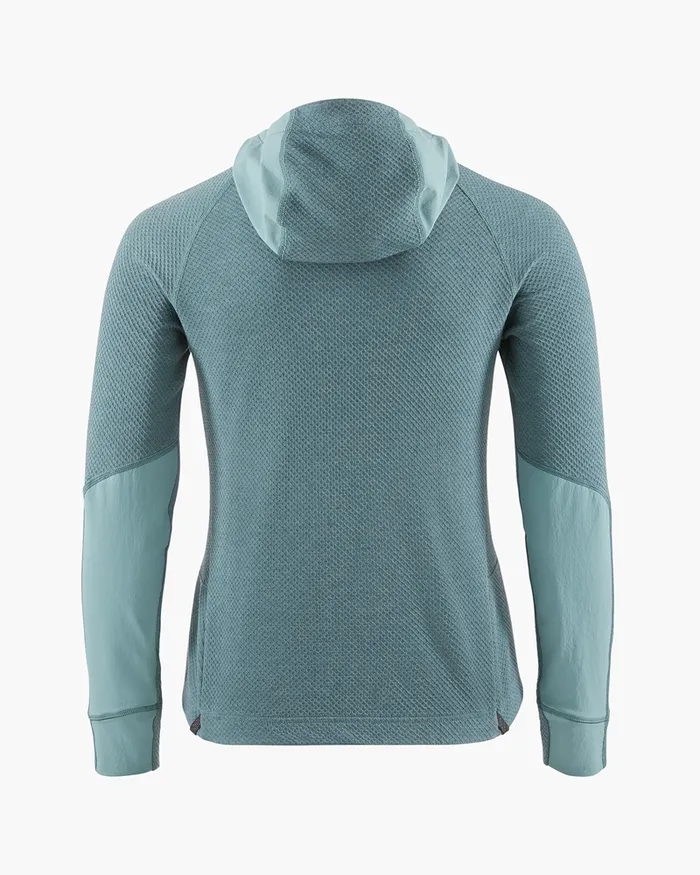 Hugin WoHooded Norna Sweater Frost Greenjade Green Women Klttermusen Fleeces and Sweaters