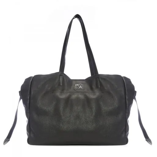Indie Bag Black Leather Women Moda In Pelle Tote Bags