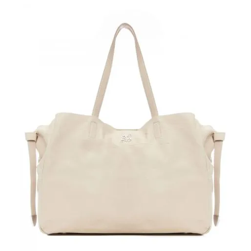 Indie Bag Off White Leather Women Moda In Pelle Tote Bags