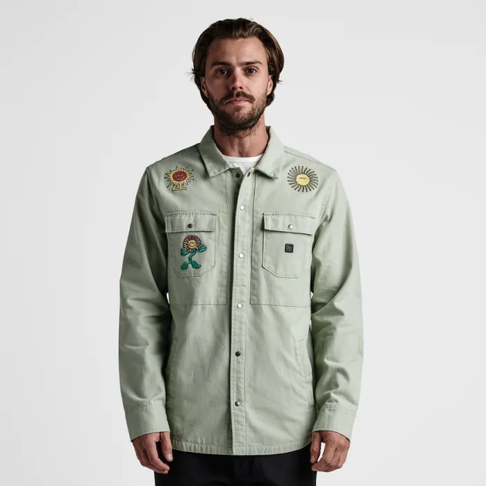 Jackets and Vests Men Roark Hebrides Unlined Jacket Embroidered Smeralda Chaparral