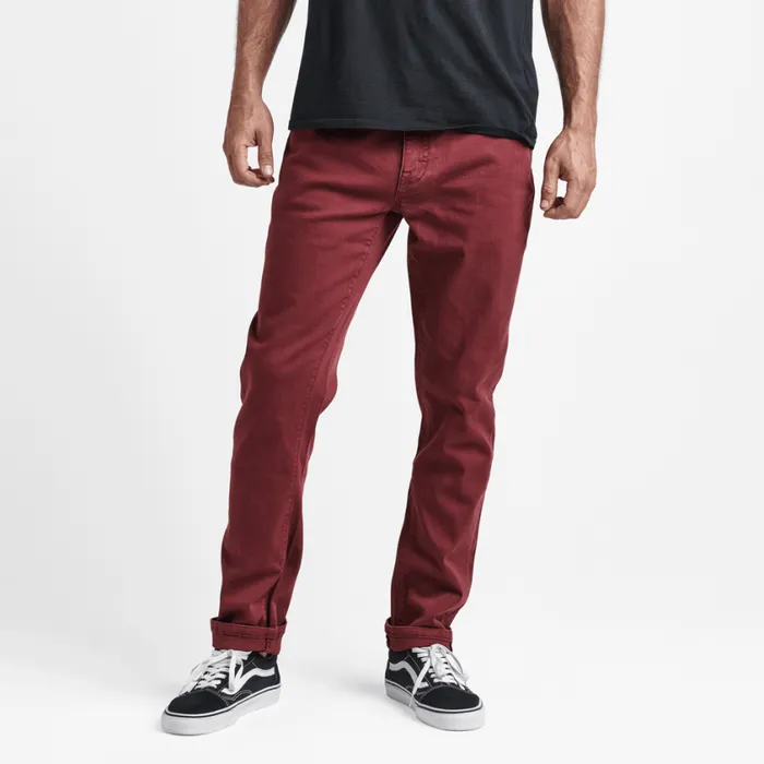 Jeans Men Roark HWY 133 Slim Fit Broken Twill Jeans Maroon 2