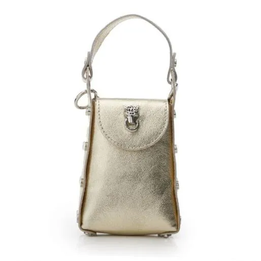 Joie Bag Champagne Leather Women Moda In Pelle Crossbody Bags