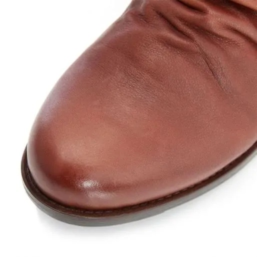 Kaiit Tan Leather Women Moda In Pelle Ankle Boots