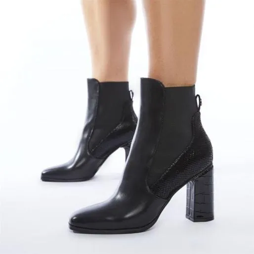Katiee Black Porvair Women Moda In Pelle Ankle Boots Katiee Black Porvair Women Moda In Pelle Ankle Boots