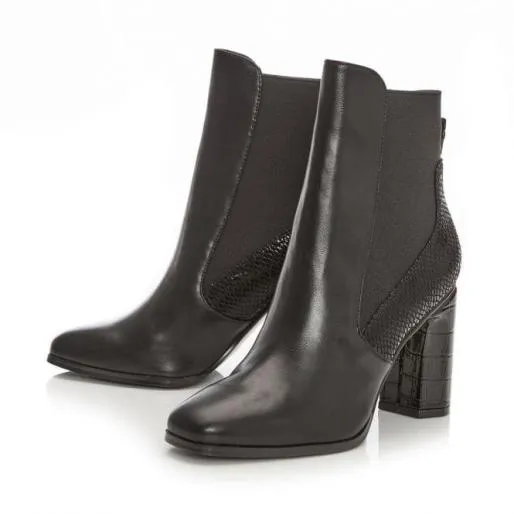 Katiee Black Porvair Women Moda In Pelle Ankle Boots Katiee Black Porvair Women Moda In Pelle Ankle Boots