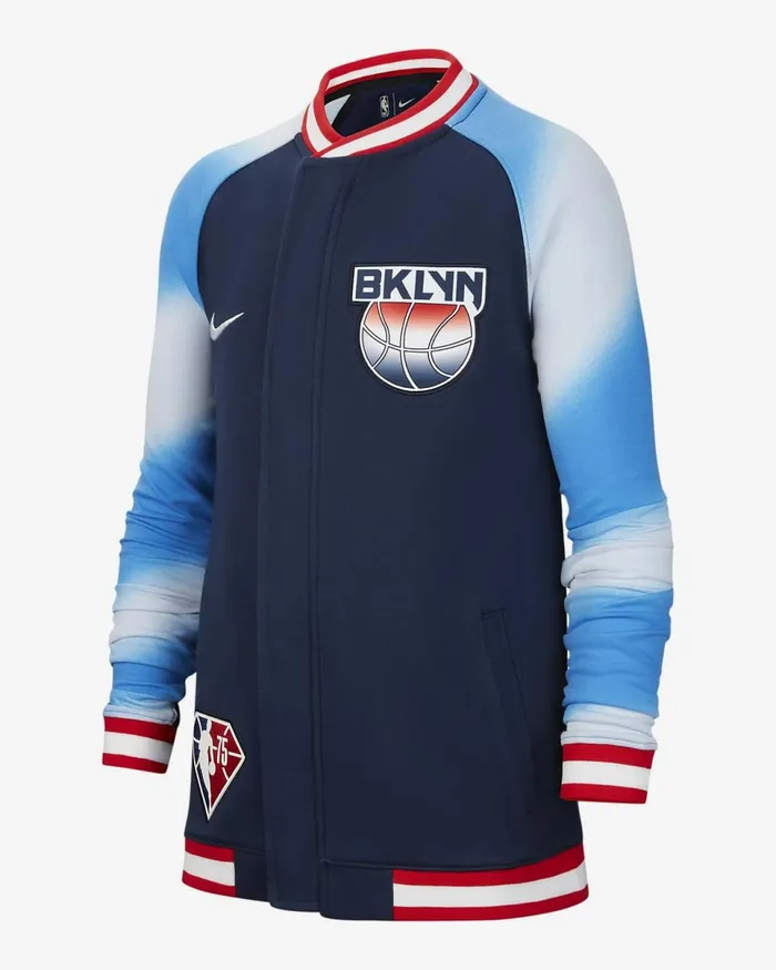 Kids Brooklyn Nets Showtime College Navy Nike Jackets