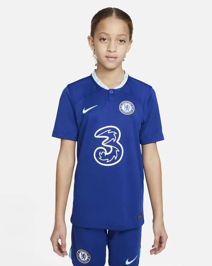 Kids Chelsea FC 202223 Stadium Home Rush Bluechlorine Bluewhite Nike Tops And TShirts Kids Chelsea FC 202223 Stadium Home Rush Bluechlorine Bluewhite Nike Tops And TShirts