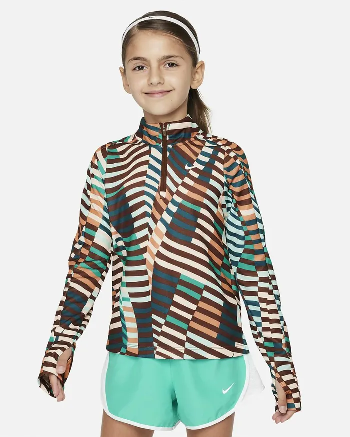 Kids DriFit Jade Icebrownwhite Nike Tops And TShirts