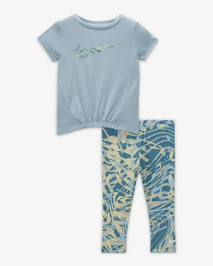 Kids DriFit Printed Leggings Set Citron Tint Nike Baby and Toddler 03 Years