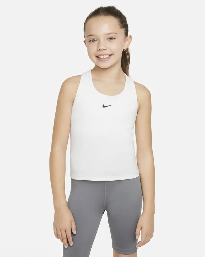 Kids DriFit Swoosh Whiteblack Nike Tops And TShirts