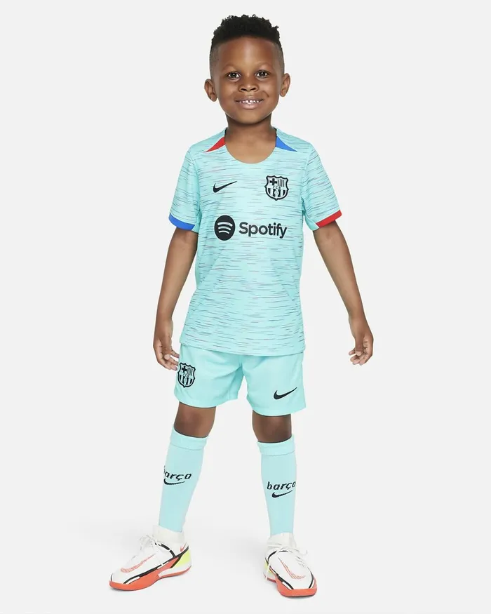 Kids FC Barcelona 202324 Third Light Aquaroyal Blueuniversity Redblack Nike Sport Clothing Kids FC Barcelona 202324 Third Light Aquaroyal Blueuniversity Redblack Nike Sport Clothing