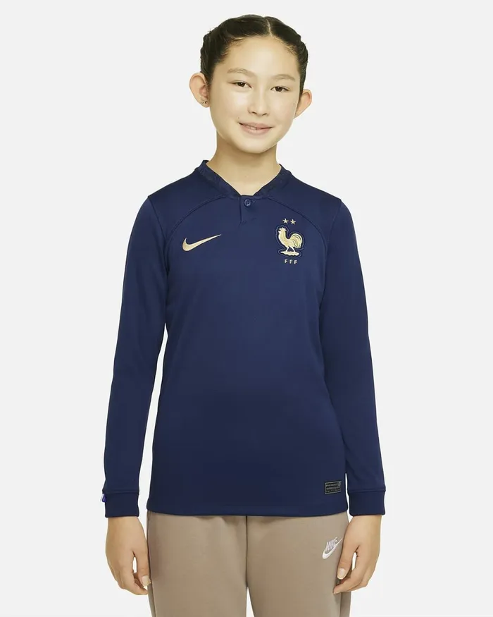 Kids Fff 202223 Stadium Home Midnight Navymidnight Navymidnight Navymetallic Gold Nike Tops And TShirts