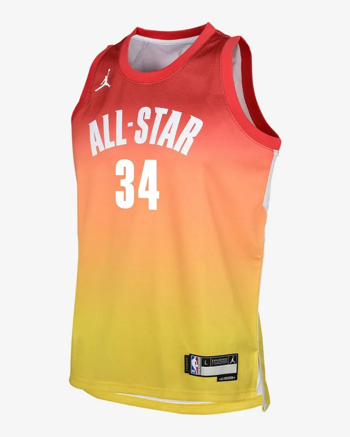 Kids Giannis Antetokounmpo Milwaukee Bucks 2023 AllStar Edition Carmine Nike Tops And TShirts