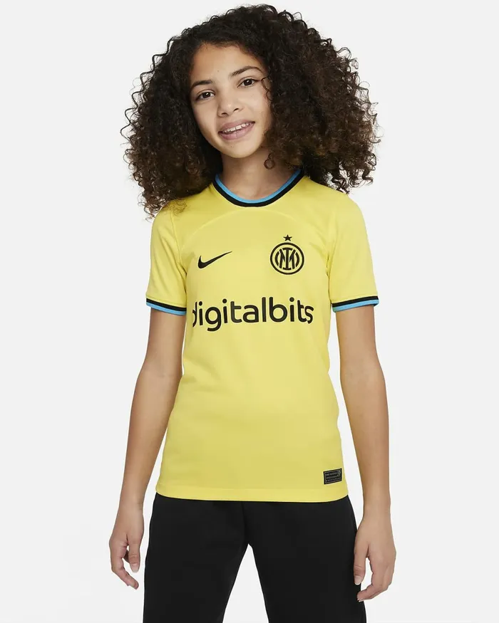 Kids Inter Milan 202223 Stadium Third Vibrant Yellowvibrant Yellowblack Nike Tops And TShirts Kids Inter Milan 202223 Stadium Third Vibrant Yellowvibrant Yellowblack Nike Tops And TShirts