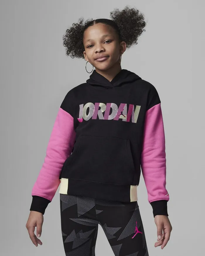 Kids Jordan Fundamental Pullover Hoodie Black Nike Hoodies And Sweatshirts