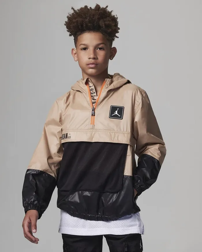 Kids Jordan HalfZip Windbreaker Hemp Nike Jackets