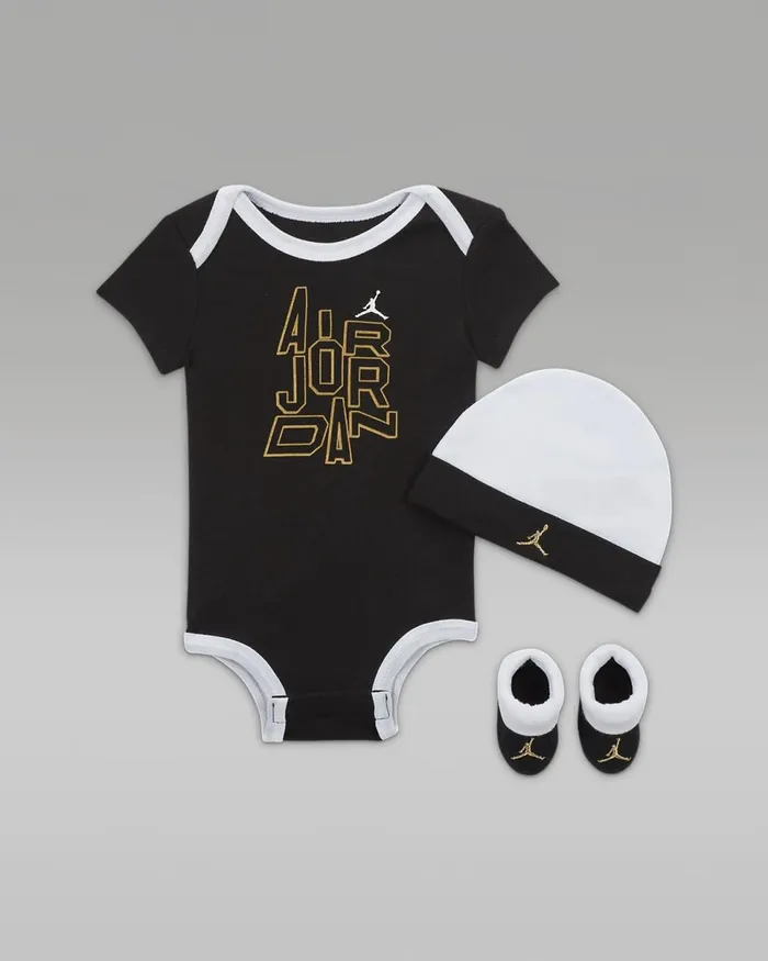 Kids Jordan Holiday Shine 3Piece Boxed Set Black Nike Baby and Toddler 03 Years Kids Jordan Holiday Shine 3Piece Boxed Set Black Nike Baby and Toddler 03 Years