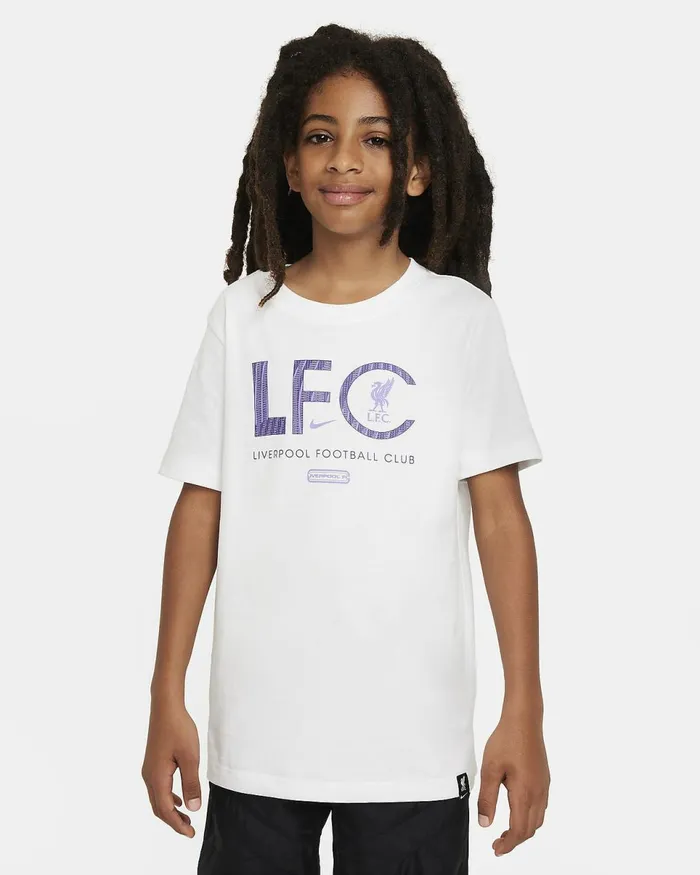 Kids Liverpool FC Mercurial White Nike Tops And TShirts
