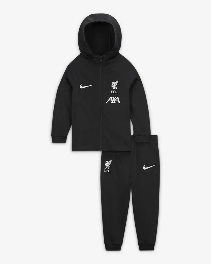 Kids Liverpool FC Strike Blackblackwhitewhite Nike Tracksuits