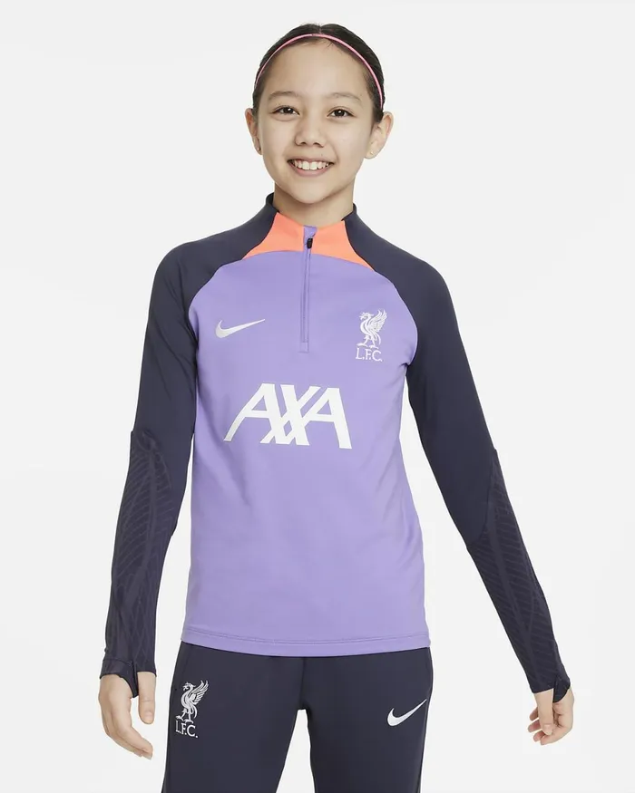 Kids Liverpool FC Strike Third Space Purplehot Punchwhite Nike Tops And TShirts