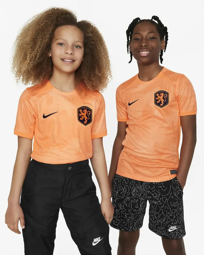 Kids Netherlands 2023 Stadium Home Coneblackened Blue Nike Tops And TShirts
