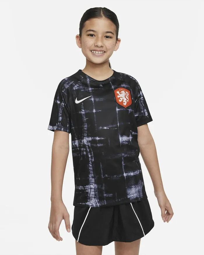 Kids Netherlands Blackblackwhite Nike Tops And TShirts
