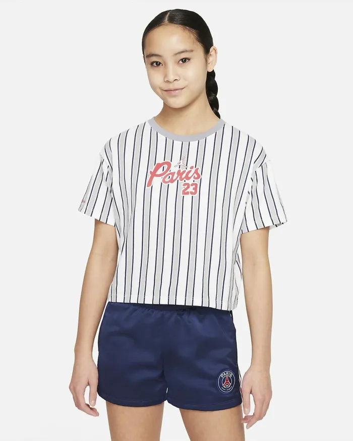 Kids Paris SaintGermain White Nike Tops And TShirts