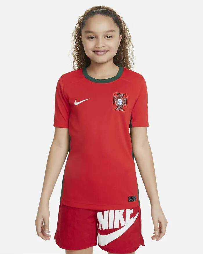 Kids Portugal 2023 Stadium Home Challenge Redgorge Greensail Nike Tops And TShirts Kids Portugal 2023 Stadium Home Challenge Redgorge Greensail Nike Tops And TShirts