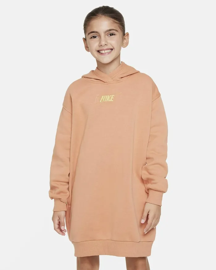 Kids Sportswear Club Fleece Amber Brownmetallic Gold Nike Skirts And Dresses