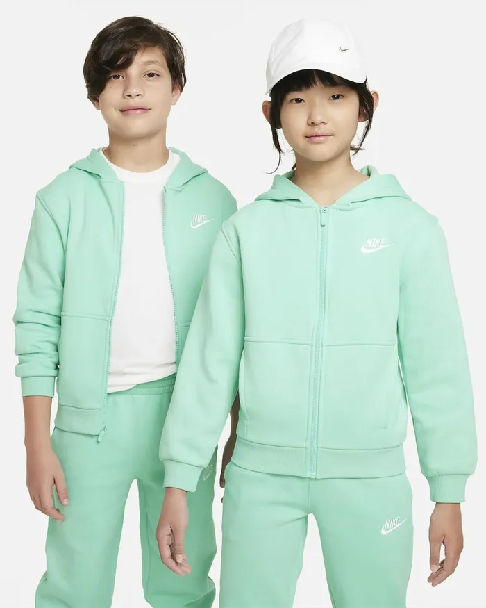 Kids Sportswear Club Fleece Emerald Risewhite Nike Hoodies And Sweatshirts