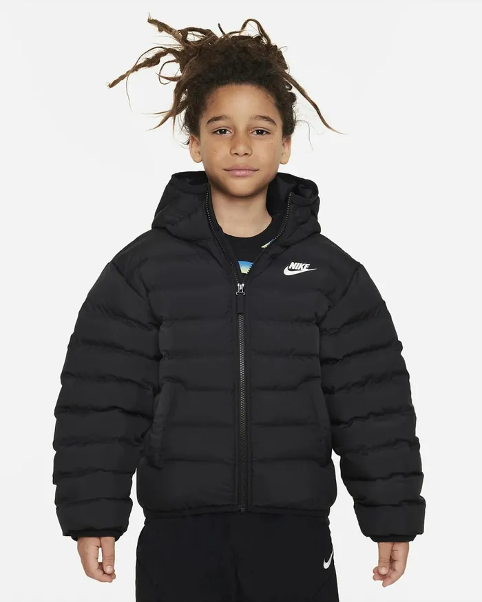 Kids Sportswear Lightweight Synthetic Fill Blackblackwhite Nike Jackets