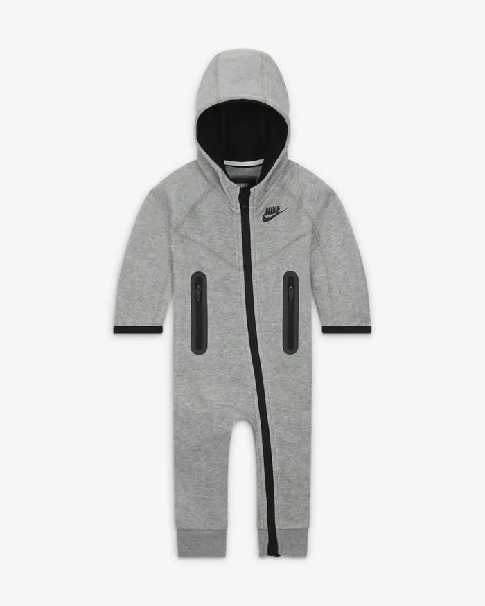Kids Sportswear Tech Fleece Hooded Overalls Grey Nike Baby and Toddler 03 Years Kids Sportswear Tech Fleece Hooded Overalls Grey Nike Baby and Toddler 03 Years