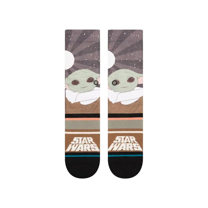 Kids Star Wars By Jaz X Kids Poly Crew Socks Grogu 8211 Splattergrey Stance Kids