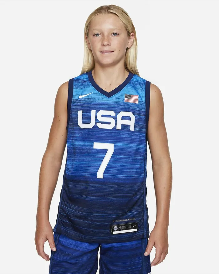 Kids Team Usa Kevin Durant Home White Nike Tops And TShirts