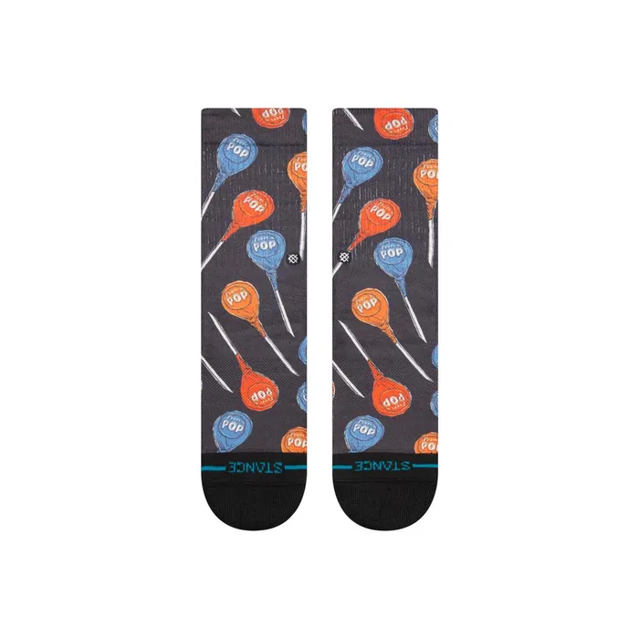 Kids Tootsie X Tootsie Pop Kids Poly Crew Socks Black Stance Kids