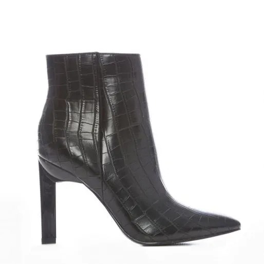Kinella Black Patent Mocc Croc Women Moda In Pelle Ankle Boots Kinella Black Patent Mocc Croc Women Moda In Pelle Ankle Boots