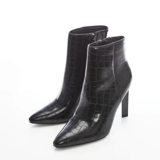 Kinella Black Patent Mocc Croc Women Moda In Pelle Ankle Boots Kinella Black Patent Mocc Croc Women Moda In Pelle Ankle Boots