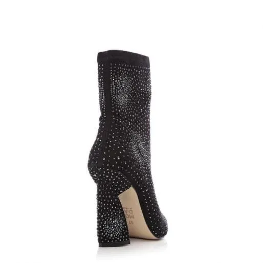 Kora Black Suede Women Moda In Pelle Ankle Boots