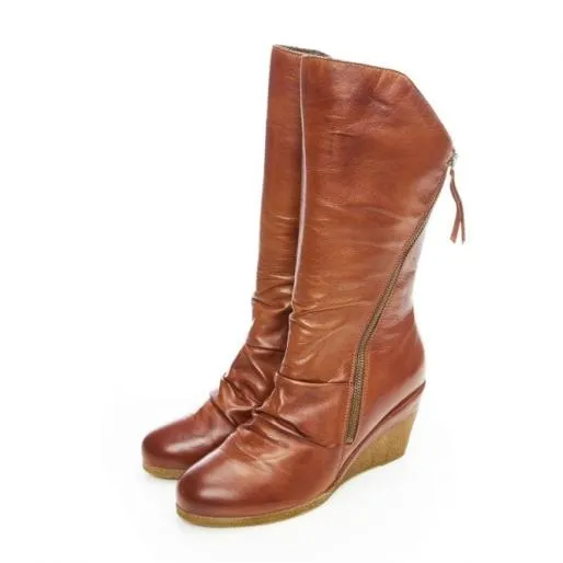 Lamilla Tan Leather Women Moda In Pelle Leather Boots Lamilla Tan Leather Women Moda In Pelle Leather Boots