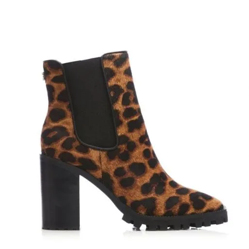 Lexiie Leopard Leopard Pony Women Moda In Pelle Ankle Boots Lexiie Leopard Leopard Pony Women Moda In Pelle Ankle Boots