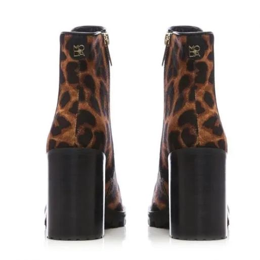 Lexiie Leopard Leopard Pony Women Moda In Pelle Ankle Boots Lexiie Leopard Leopard Pony Women Moda In Pelle Ankle Boots