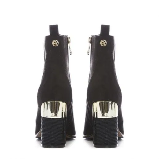 Lorita Black Alcantara Women Moda In Pelle Ankle Boots Lorita Black Alcantara Women Moda In Pelle Ankle Boots