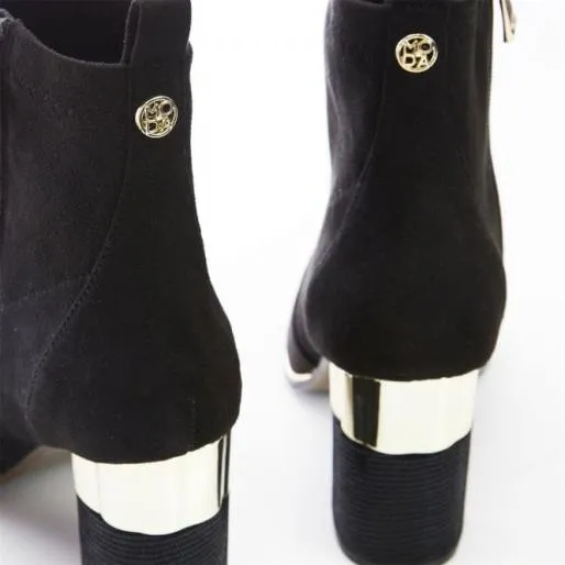 Lorita Black Alcantara Women Moda In Pelle Ankle Boots Lorita Black Alcantara Women Moda In Pelle Ankle Boots